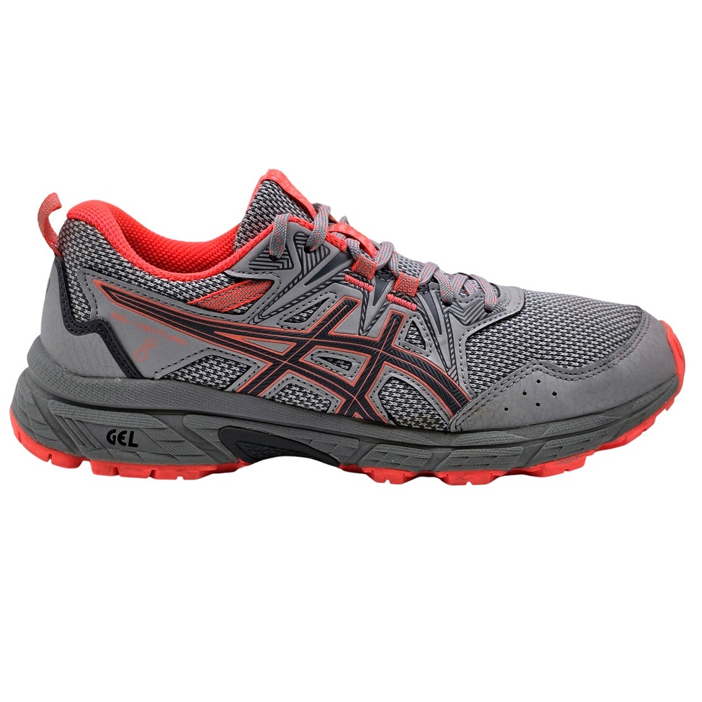 ASICS Gel-Venture 8 Trail Running Shoes Womens 7.5 Grey Pink Excellent‎ 1012A708